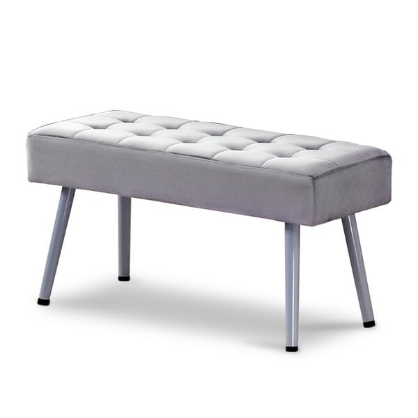 Kosy Koala Modern Grey Rectangle Dining Table Set With 4 Grey Velvet Chairs And 1 Grey Bench Dining Room Furniture