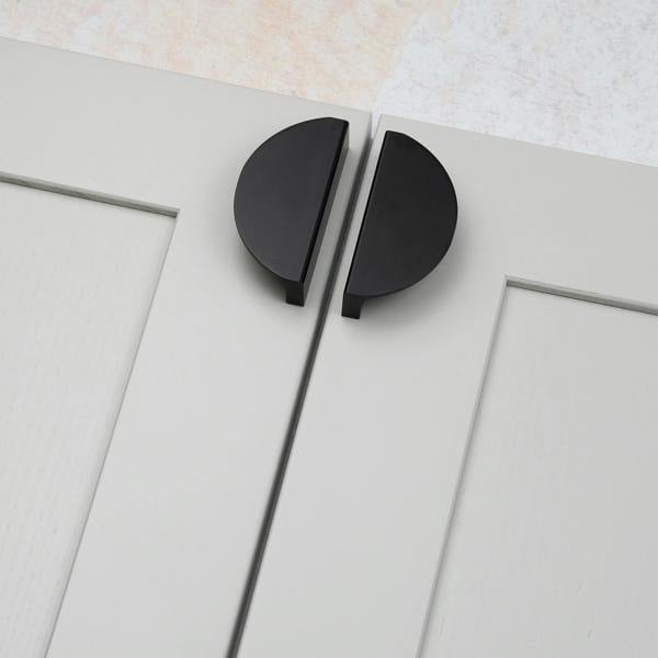Handle & Home 64mm Matt Black Half Moon Handle