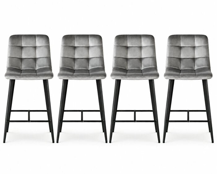 Outdoor Living Erica Plush Velvet Comfort Bar Stools - Set of 4