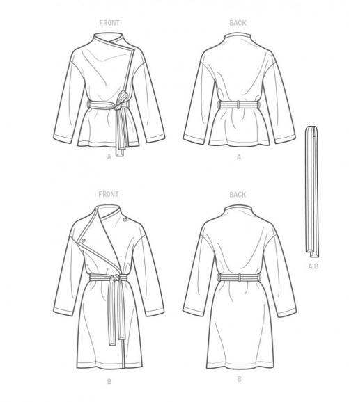 New Look Sewing Pattern 6742, Jackets, Coats for Women, A (XS-S-M-L-XL) - Easy