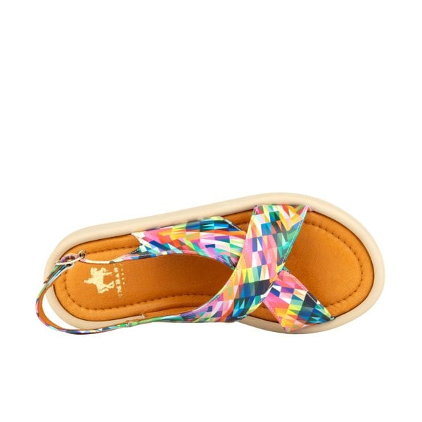 Embassy London Skye - Fiesta - Women's leather platform sandal with buckle strap