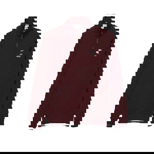 Lacoste Unisex Adult High-Neck Sweatshirt - Maroon Red