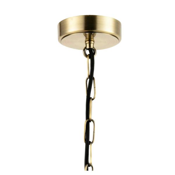 Classic Lantern Pendant Light in Antique Brass with Clear Glass Sides Image 5