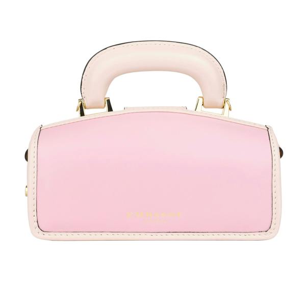Embassy London Gazelle Mini - Pink & Pink - Women’s mini patent leather top handle & crossbody bag