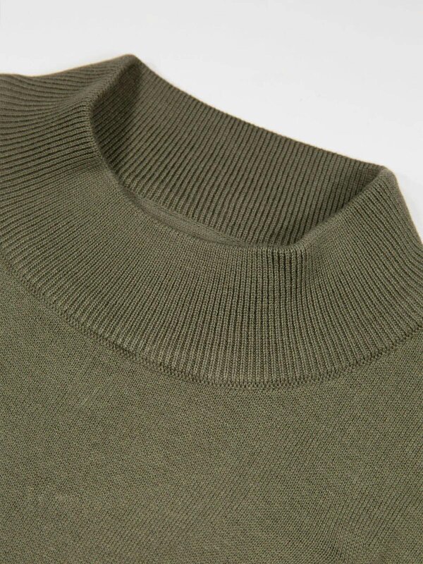 Luke 1977 LUKE1977 Jenson Funnel Neck Knitted Jumper - Clover Green