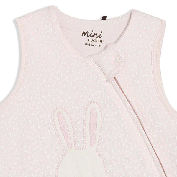 Baby Girls Rabbit Embroidered Sleeping Bag, Pink - Minicuddles