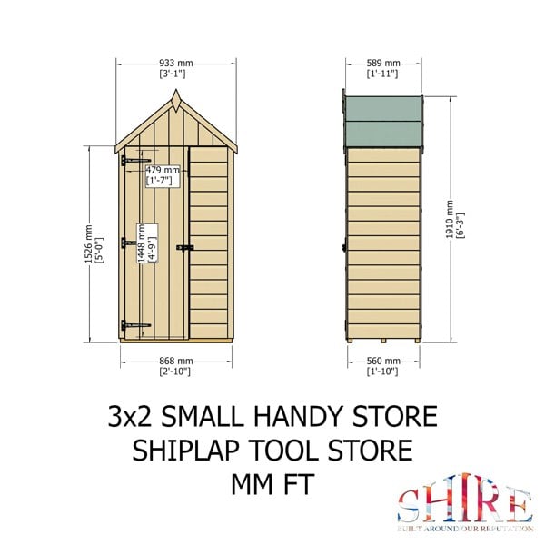 Shire Handy Garden Store 3x2 12mm interlock Shiplap - Best Shed