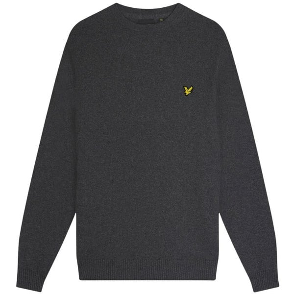 Lyle & Scott Cotton Merino Pull-over Jumper - Charcoal Marl