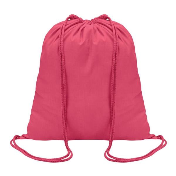 MidOcean Colored Cotton Drawstring Bag - Fuchsia