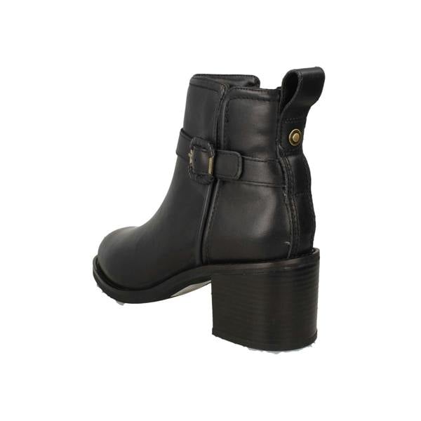 Clarks Ladies Clarks Block Heel Ankle Boots  Chamberly Trim
