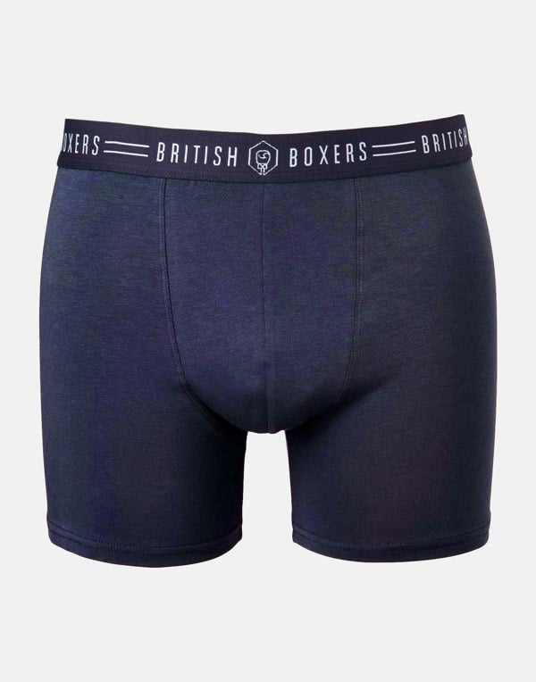 Three-pack British Boxers Men's Stretch Trunks – Bourbon Blues - British Boxers