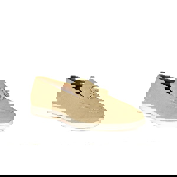 Lorenzo Suede Tassel Loafers - Beige