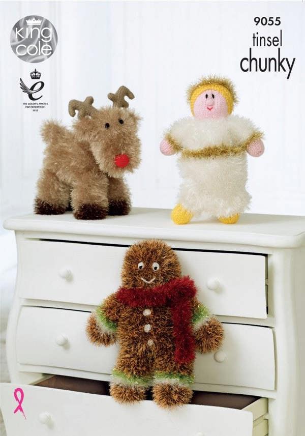 King Cole Tinsel Knitting Pattern 9055, Toys - Advanced
