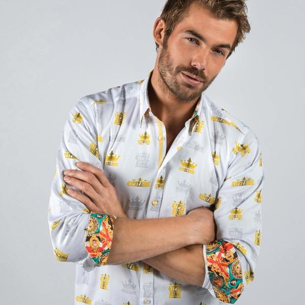TYSON FURY: OFFICIAL TEAM FURY PRINT SHIRT - Premium Men's Patterned Shirt by Claudio Lugli | Bold Design, Tailored Fit, Best Printed Shirts