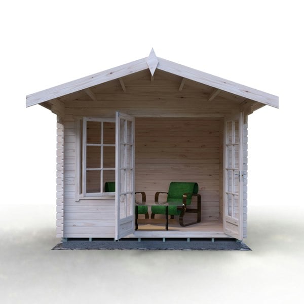 Shire Glenmore 10Gx8 Log Cabin 28mm interlock cladding - Best Shed