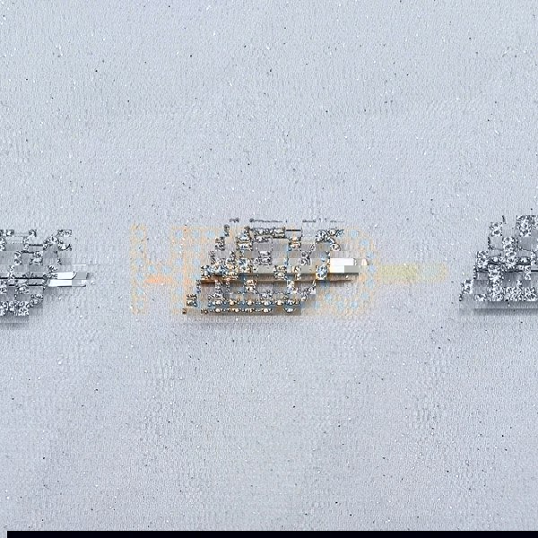 Word Hair Clip Word Hair Slide Diamante Hair Grip Gold Hello