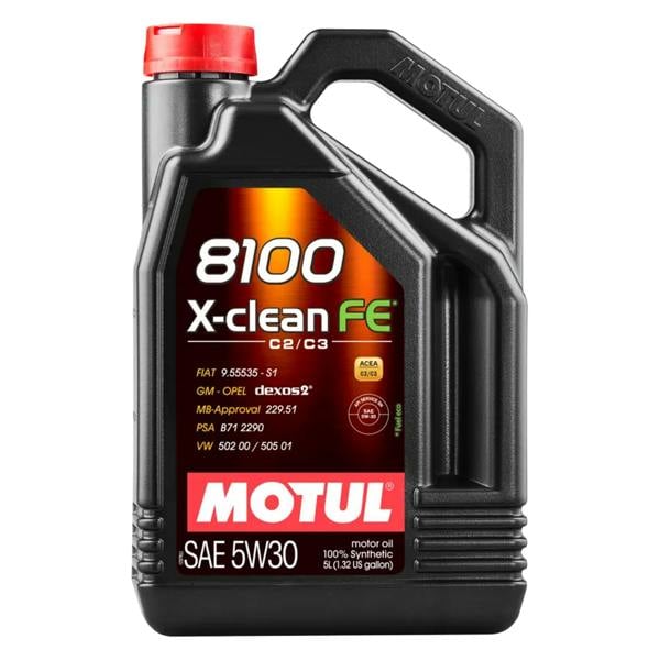 Motul 8100 X-CLEAN FE 5W30 Fully Synthetic Engine Oil ACEA C2, C3 Dexos 2 5L