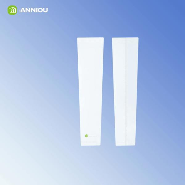 Anniou Kids UV Protection Cooling Arm Sleeves - Straight-White