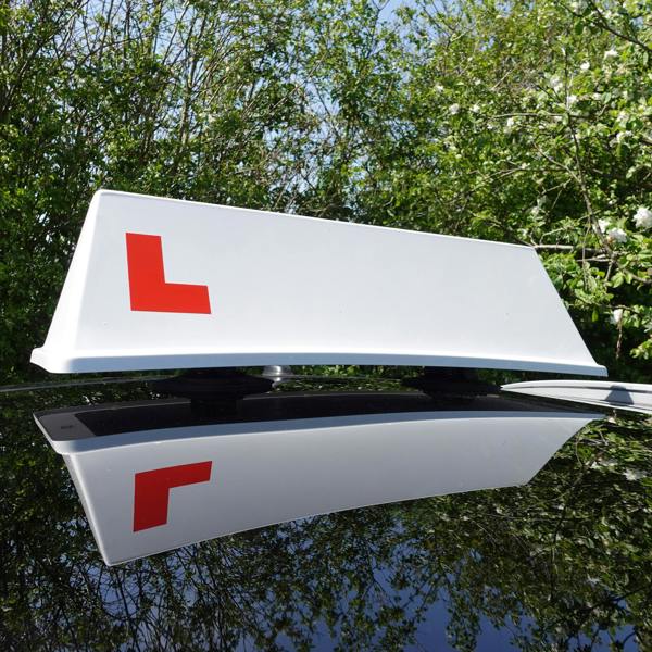 Driving Instructor Roof Sign Board Advertising for Glass Roof Cars Learner Drivers, Vacuum Mounted
