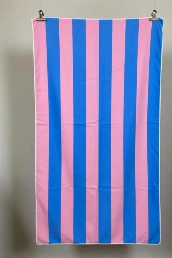 Dyzi Clashing Stripe Cotton Beach Towel Soft Absorbent Quick Dry 70x152cm