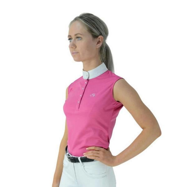HyFASHION Womens/Ladies Sophia Sleeveless Show Shirt - Raspberry Pink - 