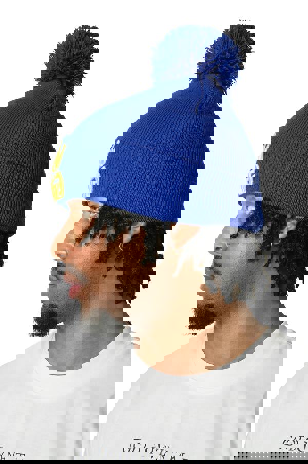 God Given Talent GGT Yellow Logo Egyptian Blue Bobble Woolly Hat