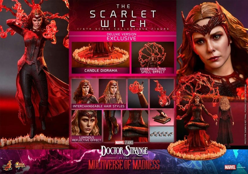 Hot Toys Scarlet Witch Deluxe Figure Dr Strange In The Multiverse of Madness 1:6 Hot Toys 9111212