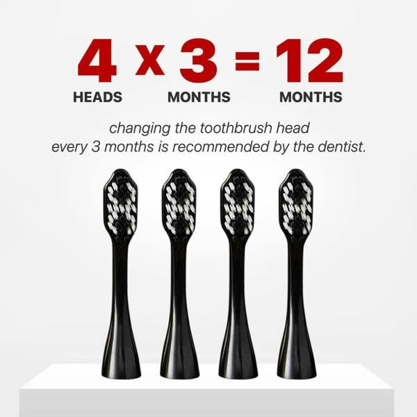 LG Reach Dual Sonic Toothbrush includes 4 Toothbrush Heads 27000 VPM Black