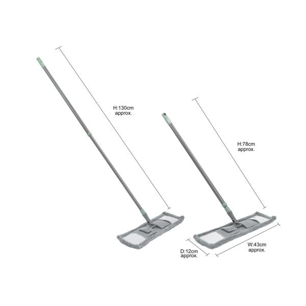 JVL Extended Microfibre Mop - Grey
