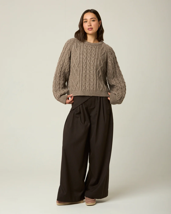 Peregrine Beckett Cable Knit Crew Jumper