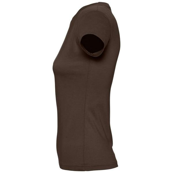 SOLS Womens/Ladies Imperial Short-Sleeved T-Shirt - Chocolate