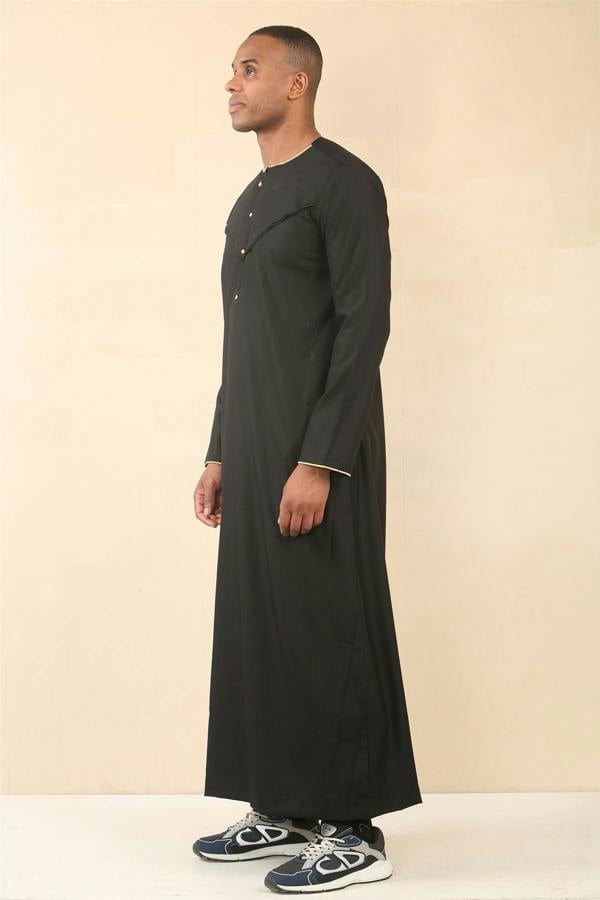 Infinity Leather Men's Omani Eid Thobe  Saudi Emirati Jubba Robe