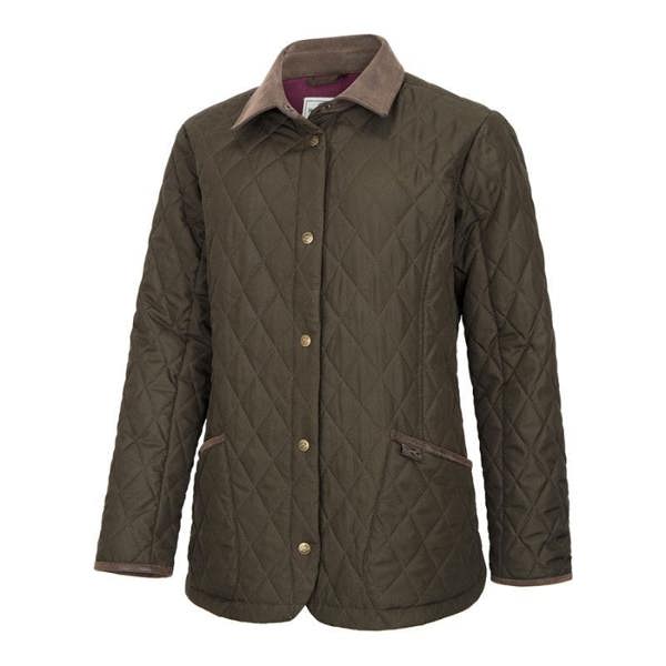Hoggs of Fife Ladybank Quilted Jacket a stylish quilted jacket with leatherette collar