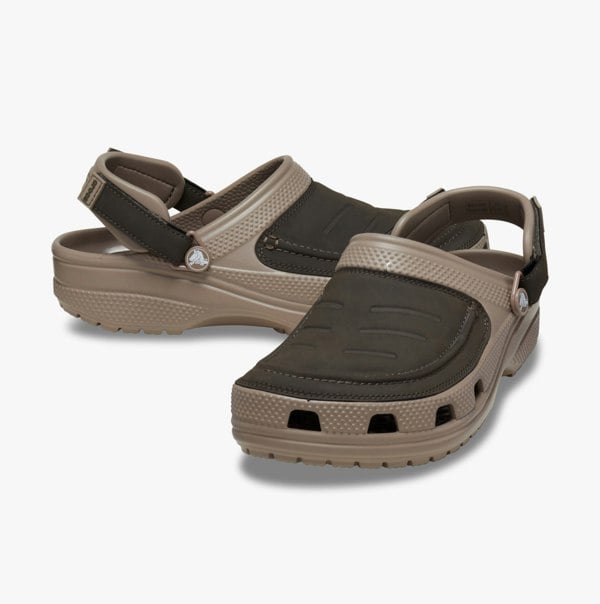 Crocs 207689-12H YUKON VISTA II LITERIDE Mens Clogs Mushroom/Chocolate