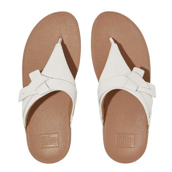Fit Flop Womens/Ladies Lulu Knotted Leather Sandals - White - 