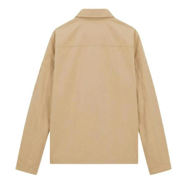 Hugo Mens Logo Cotton Overshirt - Medium Beige - 