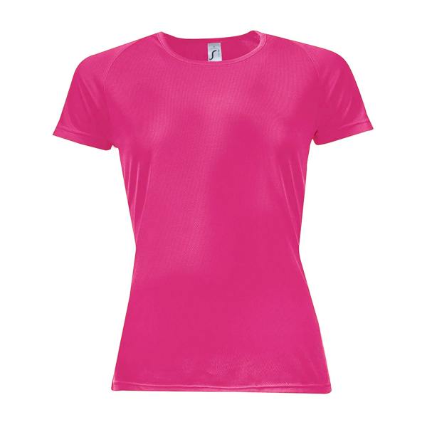 SOLS Womens/Ladies Sporty Short Sleeve T-Shirt - Neon Pink