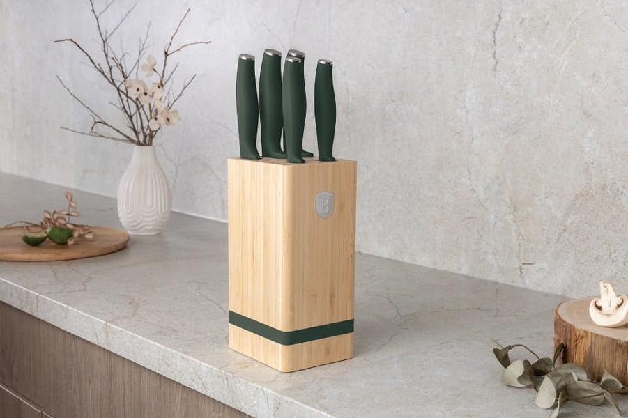 6 pcs knife set Berlinger Haus BH2751 Matte Green