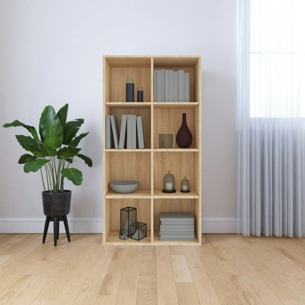 Berkfield Book Cabinet/Sideboard Sonoma Oak 66x30x130 cm Engineered Wood
