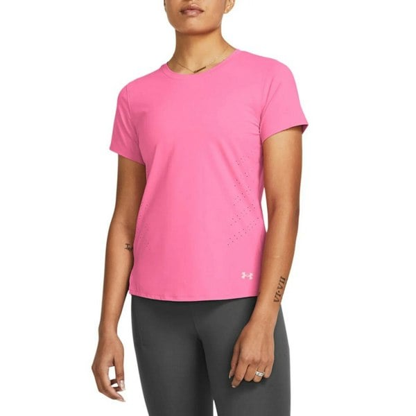 Under Armour Womens Launch Elite Short-Sleeved T-Shirt - Pink