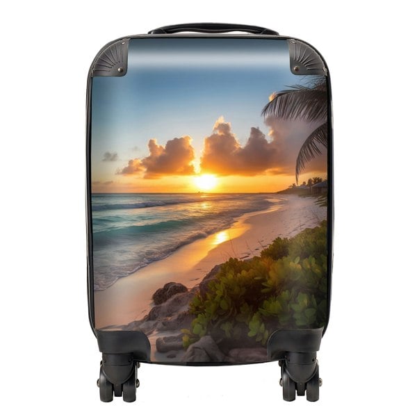 Warren Reed Sunrise On The Beach Suitcase