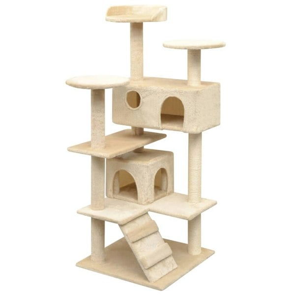 Berkfield Cat Tree with Sisal Scratching Posts 125 cm Beige
