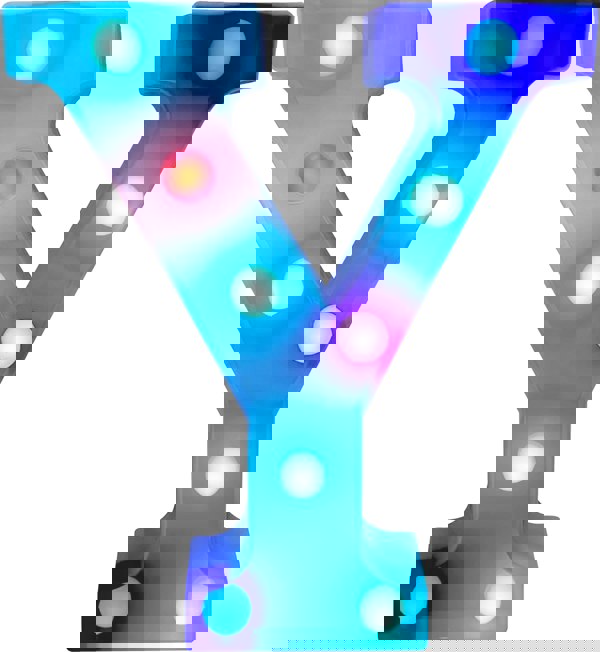 St Helens Battery Operated RGB Letter   With Remote Control Letter Y