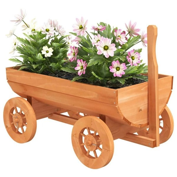 Berkfield Decorative Wagon 70x43x54 cm Solid Wood Fir