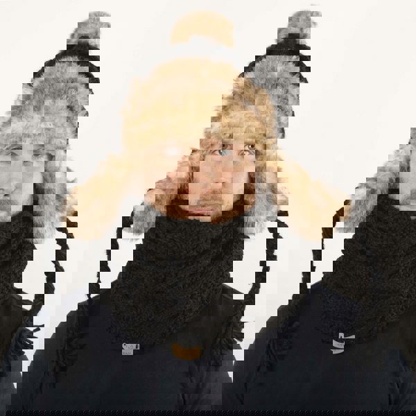 Aran Cable Trapper Hat Aran Cable Trapper Hat | Chunky Knit Design | Faux Fur Lined