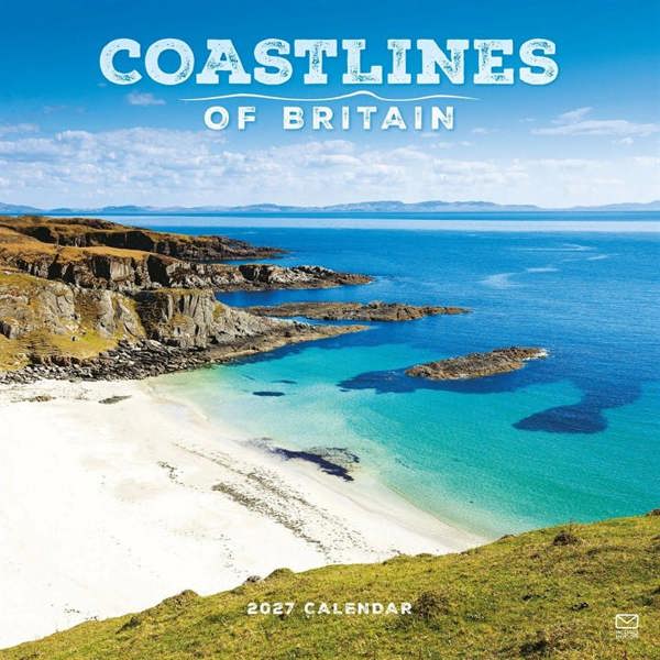 Coastlines Of Britain Calendar 2027, Wall Calendars, Month To View, Travel, Gift