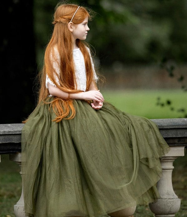 UK Flower Girl Boutique Felicity Couture - Olive Green