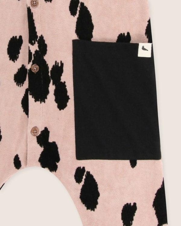 organic velour Pink Pony Print Velour Jumpsuit - image 5