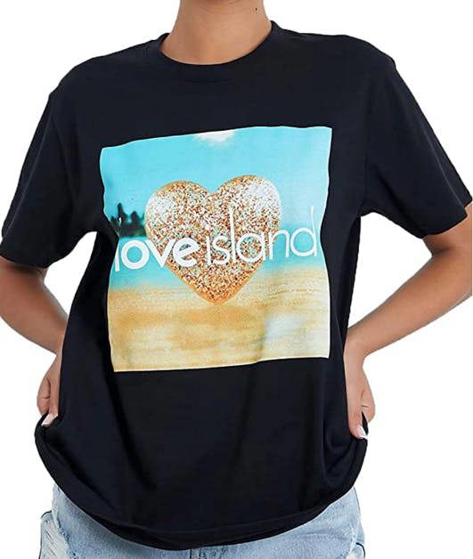 Smart Living Ladies Love Island Logo T-Shirt - Black