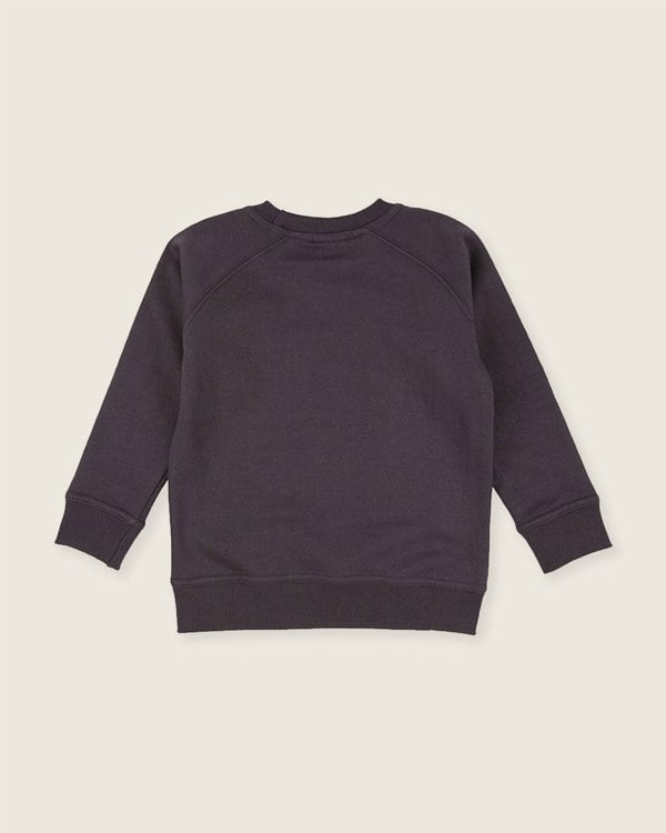 organic cotton Charcoal Grey Bear Face Print Sweatshirt - image 5